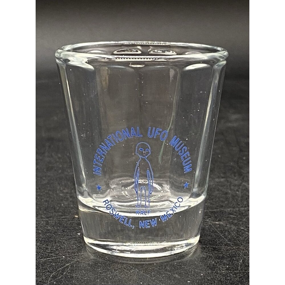 International UFO Museum Roswell New Mexico Alien Clear Shot Glass